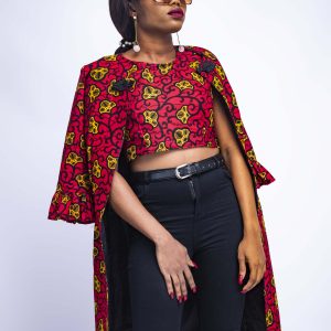 African Set: Ify Coat and Crop Top