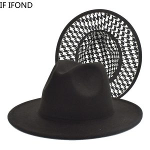 Women Fedora Hat Design Wide Brim Hats